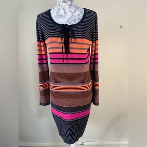 No‎ Boundaries multicolor sweater dress, long sleeve